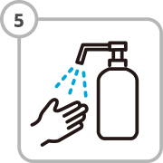 Use of hand sanitizer